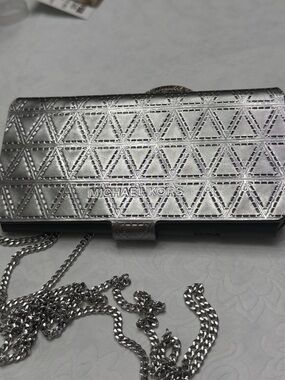 Michael Kors Metallic Gunmetal Quilted Crossbody cellphone case